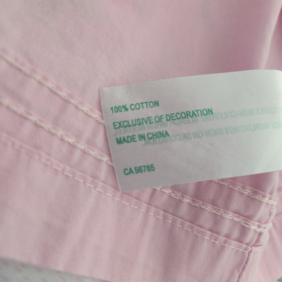 Pink Sleeveless Cotton Smocked Embroidered Girls' Dress - Picture 4 of 6